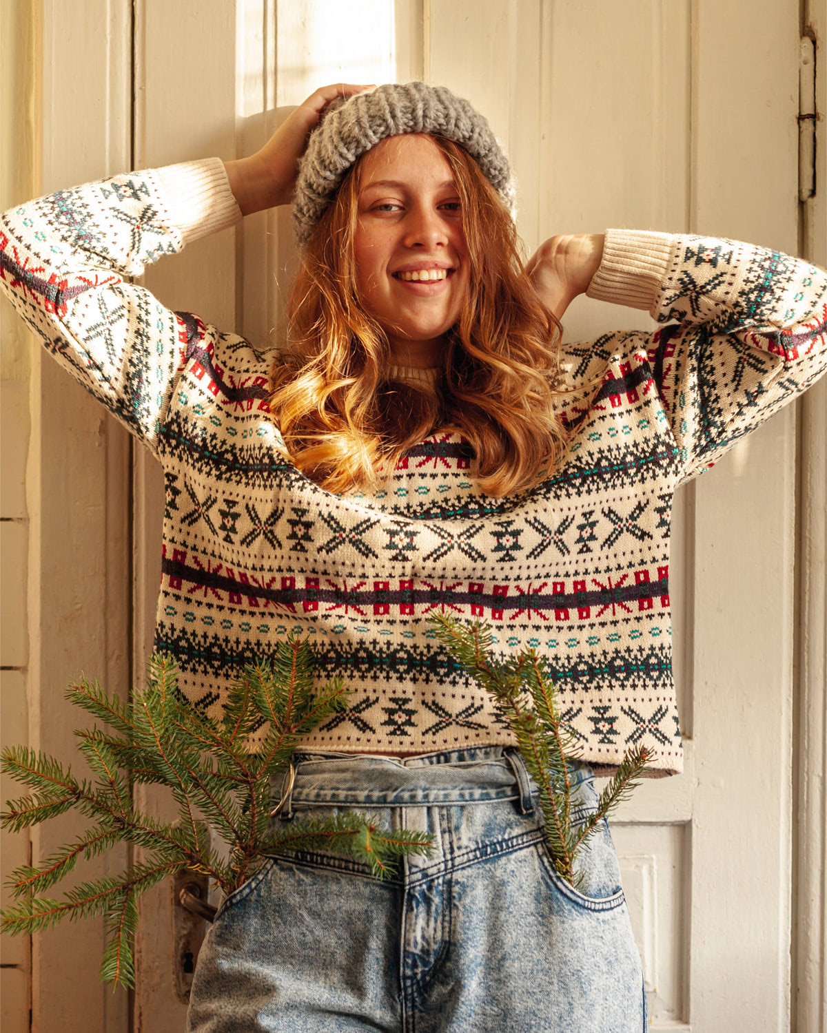 Split leather sandals with buckle